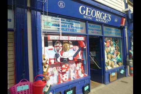 George's Mini Market Canterbury window display